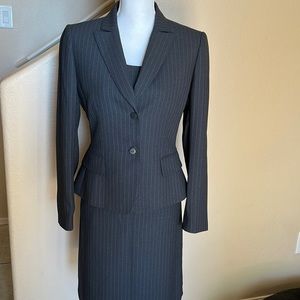 Tahari pin striped blazer